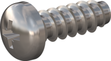 STP220500140C, Screw for Plastic, STP22 5.0x14.0 - Z2, stainless-steel A4, 1.4578, bright, pickled and passivated