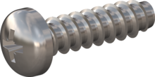 STP220500180C, Screw for Plastic, STP22 5.0x18.0 - Z2, stainless-steel A4, 1.4578, bright, pickled and passivated