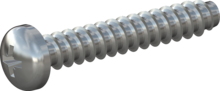 STP220500300S, Screw for Plastic, STP22 5.0x30.0 - Z2, steel, hardened, zinc-plated 5-7 µm, baked, blue / transparent passivated