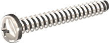 STP220500380C, Screw for Plastic, STP22 5.0x38.0 - Z2, stainless-steel A4, 1.4578, bright, pickled and passivated