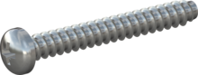 STP220500400S, Screw for Plastic, STP22 5.0x40.0 - Z2, steel, hardened, zinc-plated 5-7 µm, baked, blue / transparent passivated