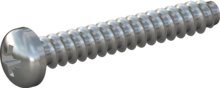 STP220600400S, Screw for Plastic, STP22 6.0x40.0 - Z3, steel, hardened, zinc-plated 5-7 µm, baked, blue / transparent passivated