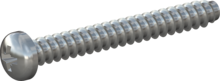 STP220600500S, Screw for Plastic, STP22 6.0x50.0 - Z3, steel, hardened, zinc-plated 5-7 µm, baked, blue / transparent passivated