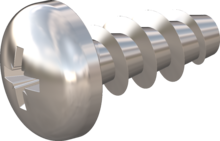 STP22A0300070E, Screw for Plastic, STP22A 3.0x7.0 - Z1, stainless-steel A2, 1.4567, bright, pickled and passivated