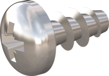 STP22A0400080E, Screw for Plastic, STP22A 4.0x8.0 - Z2, stainless-steel A2, 1.4567, bright, pickled and passivated