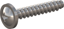 STP310200110E, Screw for Plastic, STP31 2.0x11.0 - H1, stainless-steel A2, 1.4567, bright, pickled and passivated