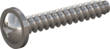 STP310200120E, Screw for Plastic, STP31 2.0x12.0 - H1, stainless-steel A2, 1.4567, bright, pickled and passivated