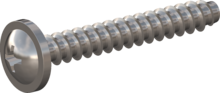 STP310200140E, Screw for Plastic, STP31 2.0x14.0 - H1, stainless-steel A2, 1.4567, bright, pickled and passivated