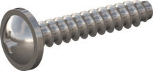 STP310220120E, Screw for Plastic, STP31 2.2x12.0 - H1, stainless-steel A2, 1.4567, bright, pickled and passivated