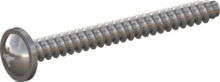 STP310220220E, Screw for Plastic, STP31 2.2x22.0 - H1, stainless-steel A2, 1.4567, bright, pickled and passivated
