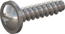 STP310250100E, Screw for Plastic, STP31 2.5x10.0 - H1, stainless-steel A2, 1.4567, bright, pickled and passivated