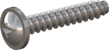 STP310250140C, Screw for Plastic, STP31 2.5x14.0 - H1, stainless-steel A4, 1.4578, bright, pickled and passivated