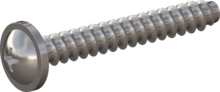 STP310250180C, Screw for Plastic, STP31 2.5x18.0 - H1, stainless-steel A4, 1.4578, bright, pickled and passivated