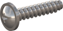 STP310300140E, Screw for Plastic, STP31 3.0x14.0 - H1, stainless-steel A2, 1.4567, bright, pickled and passivated