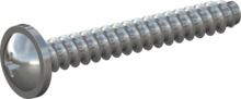 STP310300220S, Screw for Plastic, STP31 3.0x22.0 - H1, steel, hardened, zinc-plated 5-7 µm, baked, blue / transparent passivated