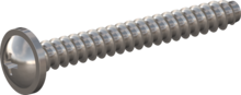 STP310300250E, Screw for Plastic, STP31 3.0x25.0 - H1, stainless-steel A2, 1.4567, bright, pickled and passivated