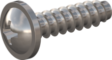 STP310350130E, Screw for Plastic, STP31 3.5x13.0 - H2, stainless-steel A2, 1.4567, bright, pickled and passivated