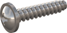 STP310350170E, Screw for Plastic, STP31 3.5x17.0 - H2, stainless-steel A2, 1.4567, bright, pickled and passivated