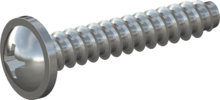 STP310350200S, Screw for Plastic, STP31 3.5x20.0 - H2, steel, hardened, zinc-plated 5-7 µm, baked, blue / transparent passivated