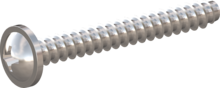 STP310350280C, Screw for Plastic, STP31 3.5x28.0 - H2, stainless-steel A4, 1.4578, bright, pickled and passivated