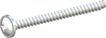 STP310350380S, Screw for Plastic, STP31 3.5x38.0 - H2, steel, hardened, zinc-plated 5-7 µm, baked, blue / transparent passivated