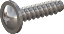 STP310400160C, Screw for Plastic, STP31 4.0x16.0 - H2, stainless-steel A4, 1.4578, bright, pickled and passivated
