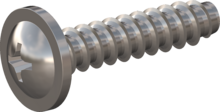 STP310400180C, Screw for Plastic, STP31 4.0x18.0 - H2, stainless-steel A4, 1.4578, bright, pickled and passivated
