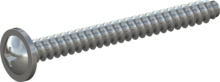 STP310400400S, Screw for Plastic, STP31 4.0x40.0 - H2, steel, hardened, zinc-plated 5-7 µm, baked, blue / transparent passivated