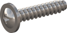 STP310450220E, Screw for Plastic, STP31 4.5x22.0 - H2, stainless-steel A2, 1.4567, bright, pickled and passivated