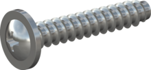 STP310450250S, Screw for Plastic, STP31 4.5x25.0 - H2, steel, hardened, zinc-plated 5-7 µm, baked, blue / transparent passivated