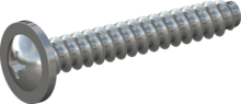 STP310450300S, Screw for Plastic, STP31 4.5x30.0 - H2, steel, hardened, zinc-plated 5-7 µm, baked, blue / transparent passivated