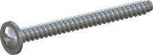 STP310450500S, Screw for Plastic, STP31 4.5x50.0 - H2, steel, hardened, zinc-plated 5-7 µm, baked, blue / transparent passivated