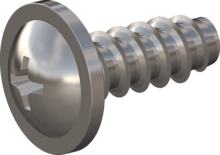 STP310500130E, Screw for Plastic, STP31 5.0x13.0 - H2, stainless-steel A2, 1.4567, bright, pickled and passivated