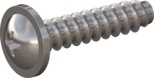 STP310500220C, Screw for Plastic, STP31 5.0x22.0 - H2, stainless-steel A4, 1.4578, bright, pickled and passivated