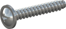 STP310500300S, Screw for Plastic, STP31 5.0x30.0 - H2, steel, hardened, zinc-plated 5-7 µm, baked, blue / transparent passivated