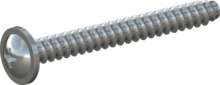 STP310500450S, Screw for Plastic, STP31 5.0x45.0 - H2, steel, hardened, zinc-plated 5-7 µm, baked, blue / transparent passivated