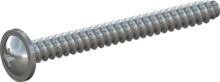STP310500500S, Screw for Plastic, STP31 5.0x50.0 - H2, steel, hardened, zinc-plated 5-7 µm, baked, blue / transparent passivated