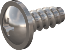 STP310600140C, Screw for Plastic, STP31 6.0x14.0 - H3, stainless-steel A4, 1.4578, bright, pickled and passivated