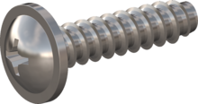STP310600250C, Screw for Plastic, STP31 6.0x25.0 - H3, stainless-steel A4, 1.4578, bright, pickled and passivated