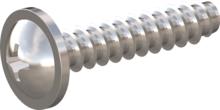 STP310600280C, Screw for Plastic, STP31 6.0x28.0 - H3, stainless-steel A4, 1.4578, bright, pickled and passivated