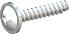 STP310600280S, Screw for Plastic, STP31 6.0x28.0 - H3, steel, hardened, zinc-plated 5-7 µm, baked, blue / transparent passivated