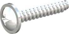 STP310600320S, Screw for Plastic, STP31 6.0x32.0 - H3, steel, hardened, zinc-plated 5-7 µm, baked, blue / transparent passivated