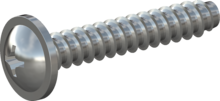 STP310600350S, Screw for Plastic, STP31 6.0x35.0 - H3, steel, hardened, zinc-plated 5-7 µm, baked, blue / transparent passivated