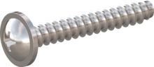 STP310600380C, Screw for Plastic, STP31 6.0x38.0 - H3, stainless-steel A4, 1.4578, bright, pickled and passivated