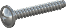 STP310600400S, Screw for Plastic, STP31 6.0x40.0 - H3, steel, hardened, zinc-plated 5-7 µm, baked, blue / transparent passivated