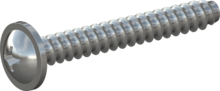 STP310600450S, Screw for Plastic, STP31 6.0x45.0 - H3, steel, hardened, zinc-plated 5-7 µm, baked, blue / transparent passivated