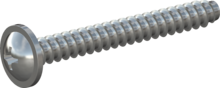 STP310600500S, Screw for Plastic, STP31 6.0x50.0 - H3, steel, hardened, zinc-plated 5-7 µm, baked, blue / transparent passivated