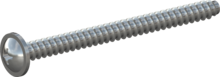 STP310600750S, Screw for Plastic, STP31 6.0x75.0 - H3, steel, hardened, zinc-plated 5-7 µm, baked, blue / transparent passivated