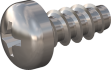 STP320200045E, Screw for Plastic, STP32 2.0x4.5 - H1, stainless-steel A2, 1.4567, bright, pickled and passivated