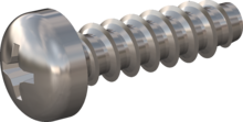 STP320200070E, Screw for Plastic, STP32 2.0x7.0 - H1, stainless-steel A2, 1.4567, bright, pickled and passivated
